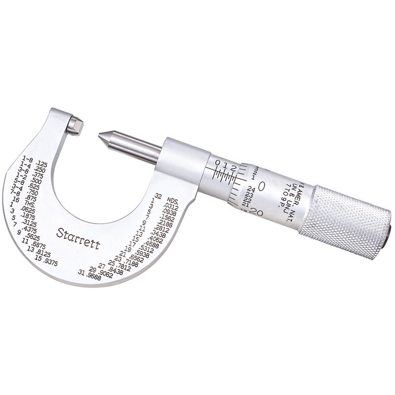 Picture of Starrett 575Ap Screw Thread Micrometer, 0-1", 7-9 Tpi