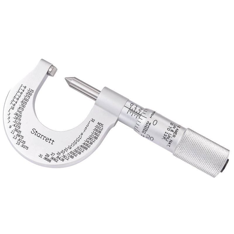Picture of Starrett 575Bp Screw Thread Micrometer, 0-1", 10-13 Tpi