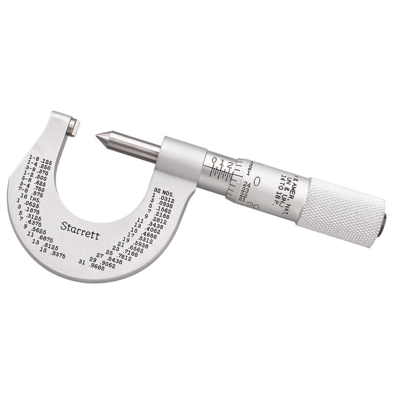 Picture of Starrett 575Cp Screw Thread Micrometer, 0-1", 14-18 Tpi