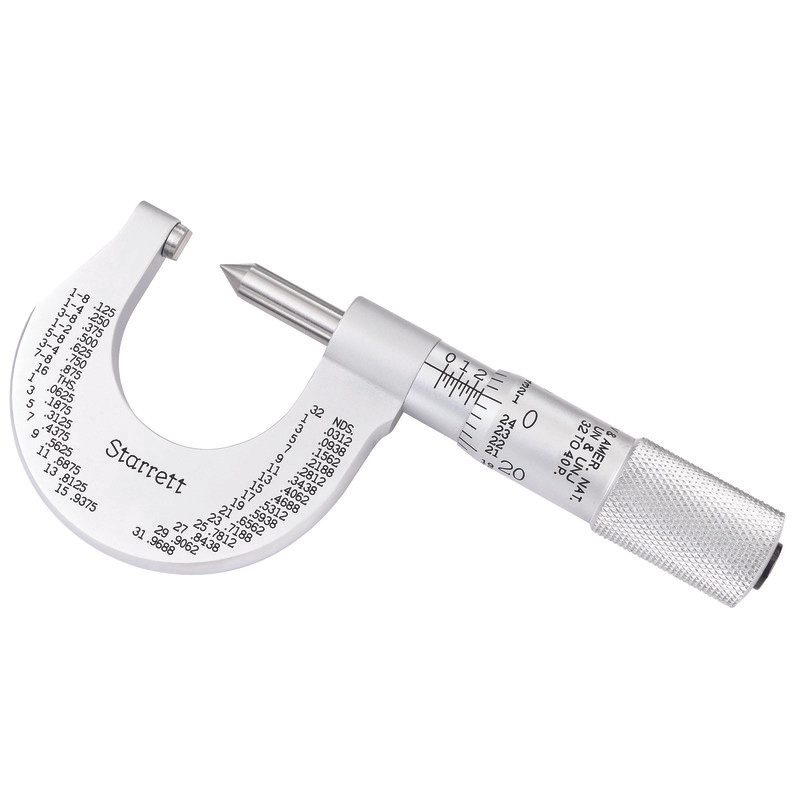 Picture of Starrett 575Fp Screw Thread Micrometer, 0-1", 32-40 Tpi
