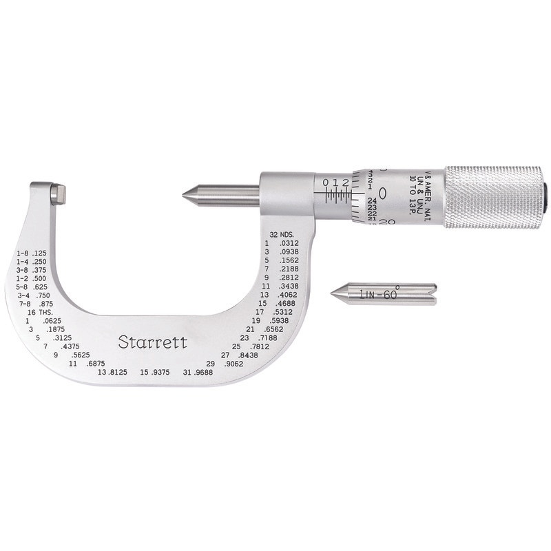 Picture of Starrett 585Cp Screw Thread Micrometer, 1-2"
