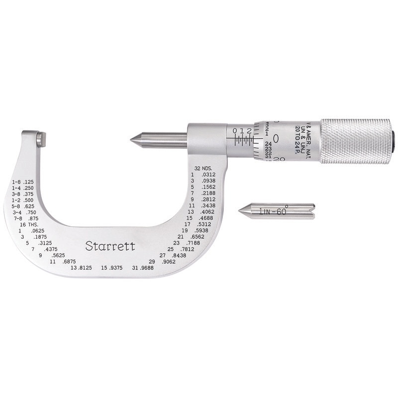 Picture of Starrett 585Ep Screw Thread Micrometer, 1-2"