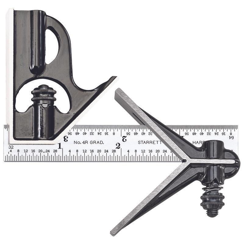 Picture of Starrett C33HC-4-4R Combination Square, 4", 4R Grads