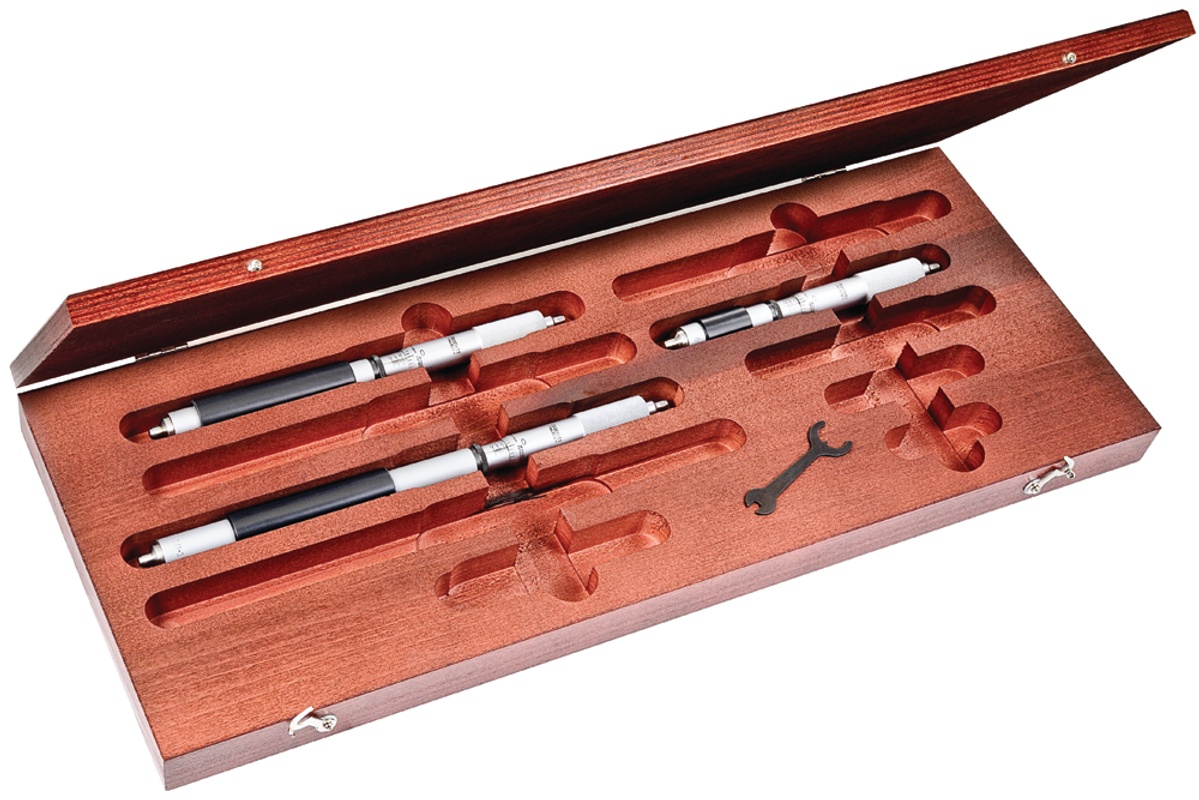 Picture of Starrett S824Cz Fixed Range Inside Micrometer Set With Case, 6-12" Range, .001"