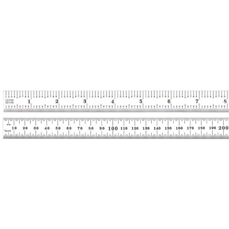 Picture of Starrett C334-500 Steel Rule, Full FlexIBLE, 500mm, #34 Grads