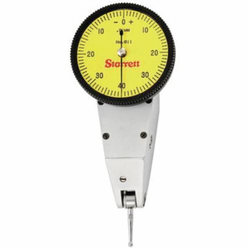 Picture of Starrett 811-Mpz Dial Test Indicator With Swivel Head, 0.8mm Range, 0-40-0 Dial Face, 0.01mm Graduations