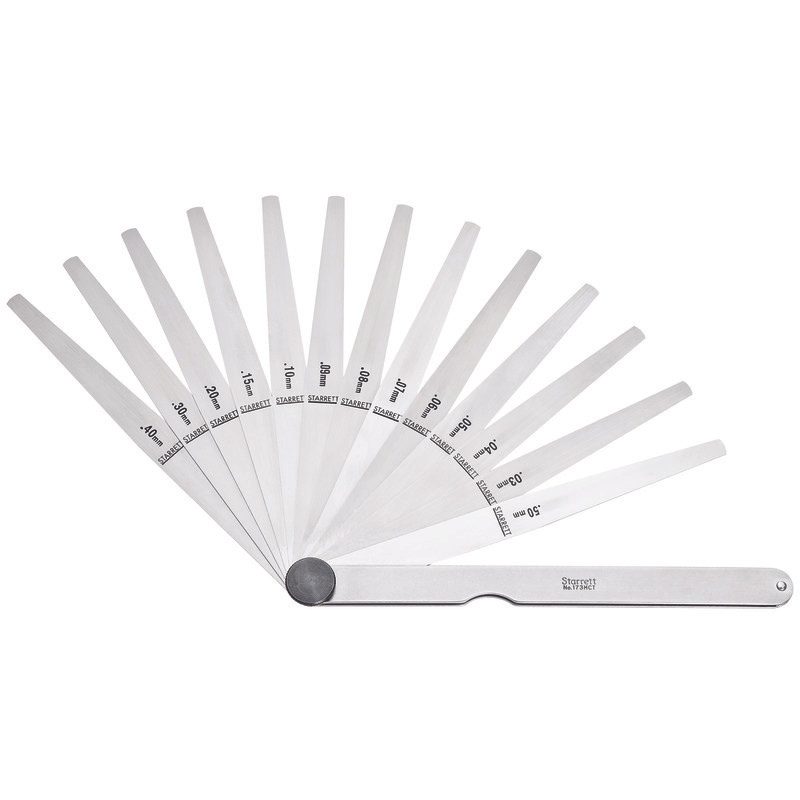 Picture of Starrett 173Mct Thickness Gage, 0.03-0.50mm, 13 Tapered Leaves