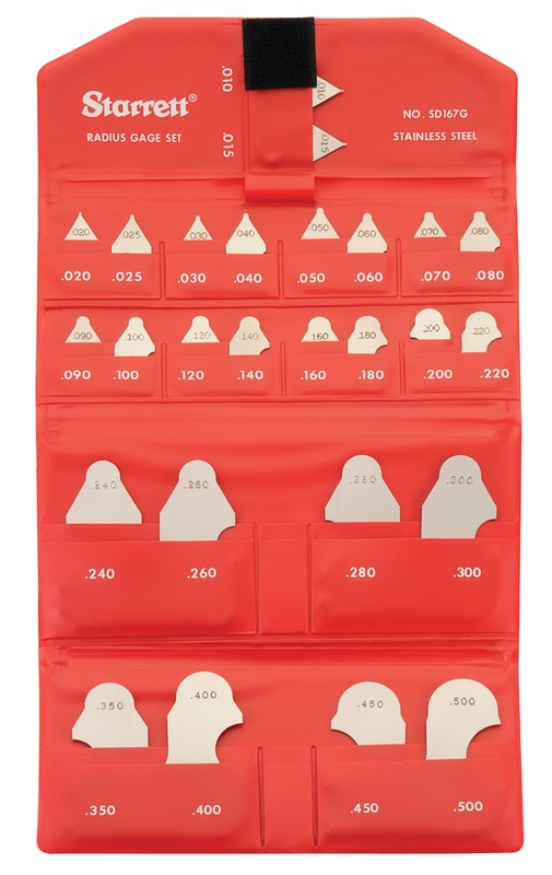 Picture of Starrett Sd167Gz Radius Gage Set, Decimal/Inch W/O Holder