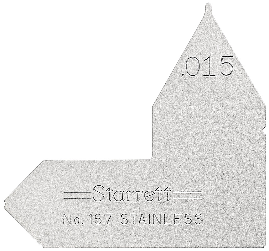 Picture of Starrett 167-015 Radius Gage, .015"