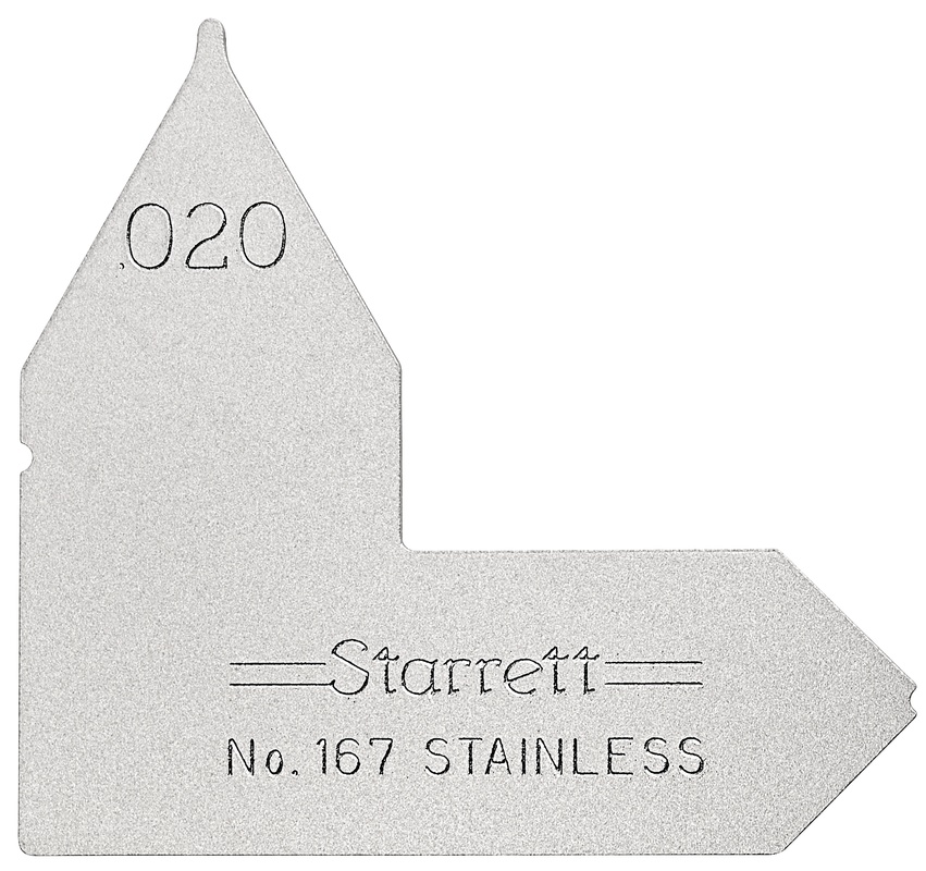 Picture of Starrett 167-020 Radius Gage, .020"