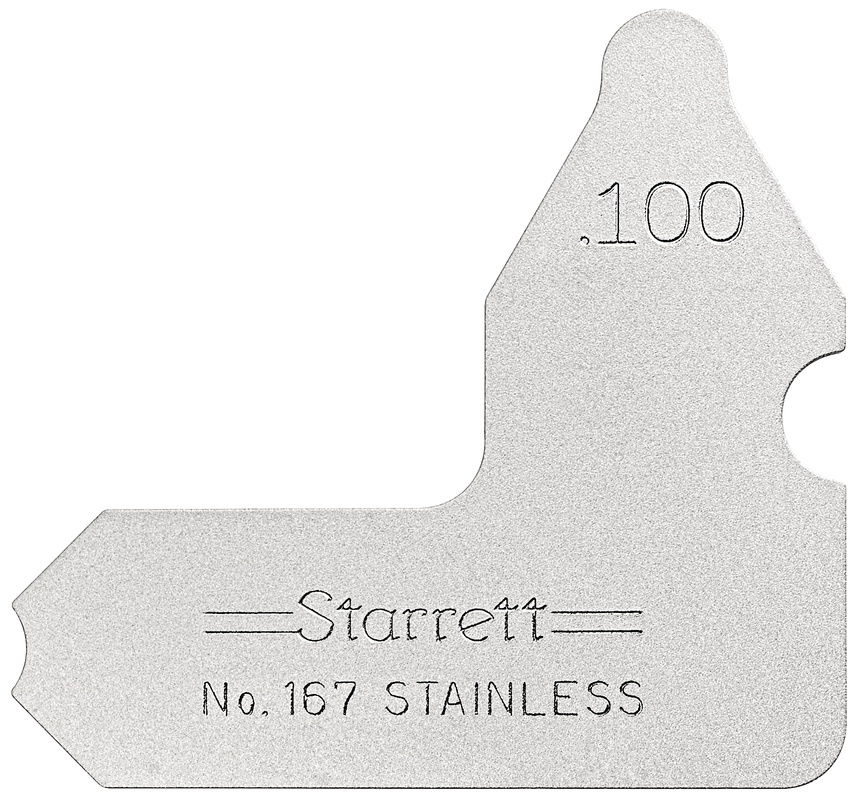 Picture of Starrett 167-100 Radius Gage, .100"