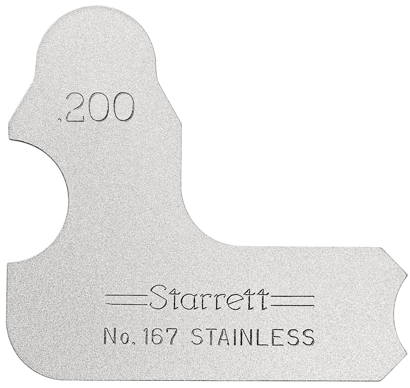 Picture of Starrett 167-200 Radius Gage, .200"