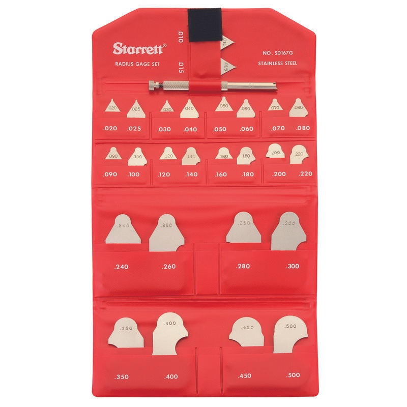 Picture of Starrett Sd167Ghz Radius Gage Set, Decimal/Inch With Holder