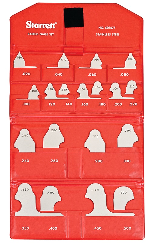 Picture of Starrett Sd167Fz Radius Gage Set, Decimal/Inch W/O Holder