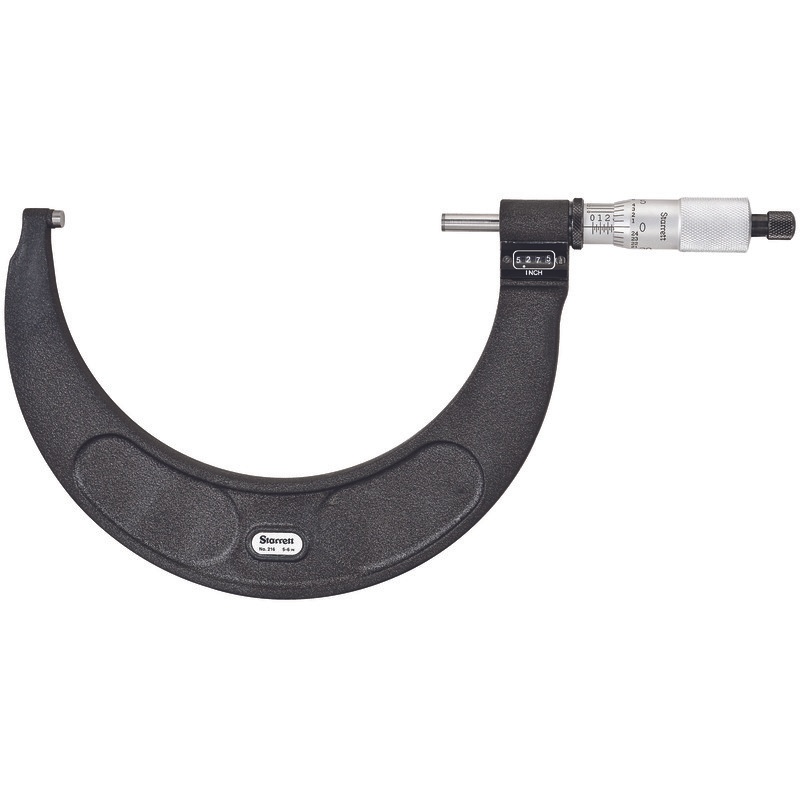 Picture of Mitutoyo 500-474 Mechanical Counter Outside Micrometer, Rachet Thimble, Carbide Anvil-Spindle, 5-6" Range, .0001"