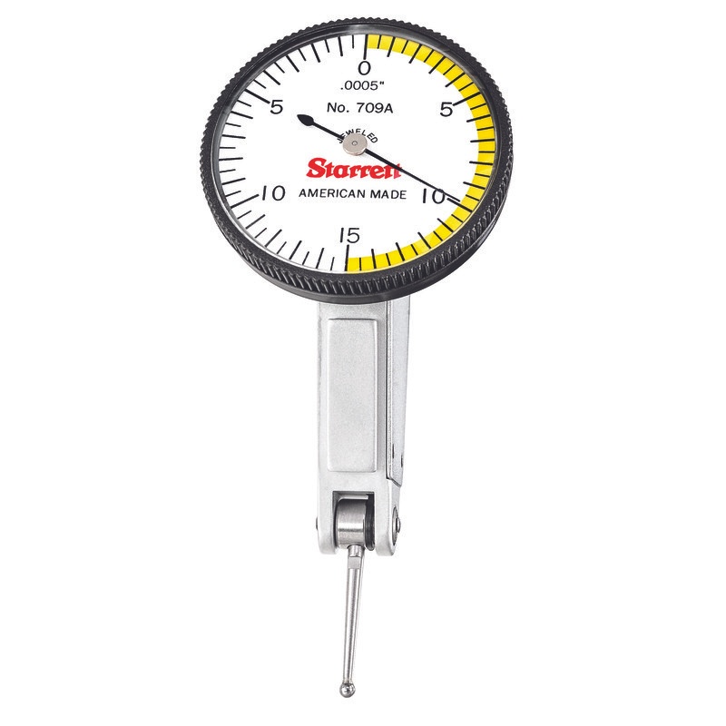 Picture of Starrett 709Az Dial Test Indicator With Dovetail, .030" Range, 0-15-0 Dial Face, .0005" Graduations
