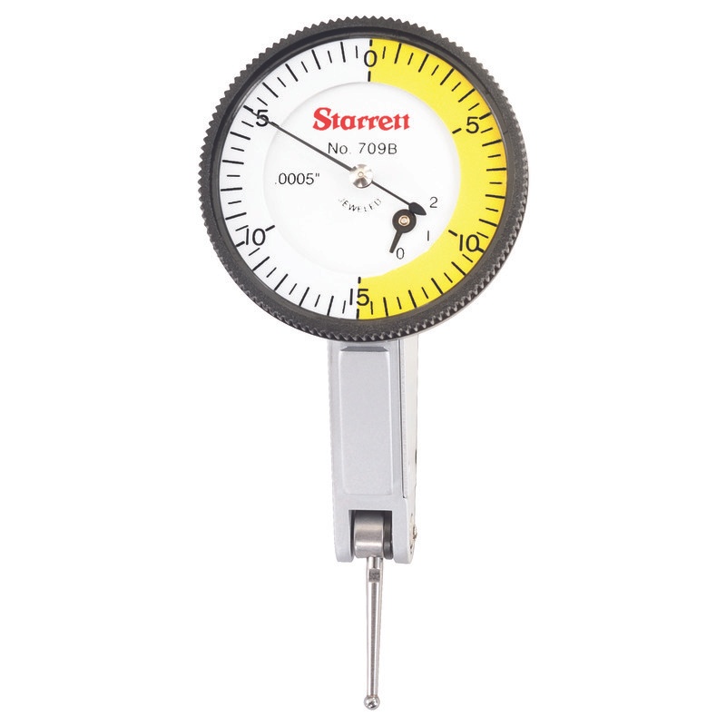 Picture of Starrett 709Bz Dial Test Indicator With Dovetail, .060" Range, 0-15-0 Dial Face, .0005" Graduations