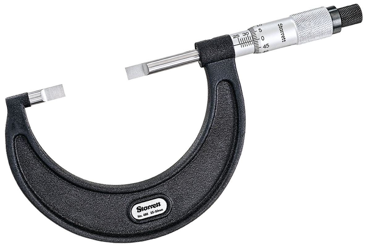 Picture of Starrett 486Mp-50 Blade Type Micrometer, 25-50mm, 0.01mm Grad