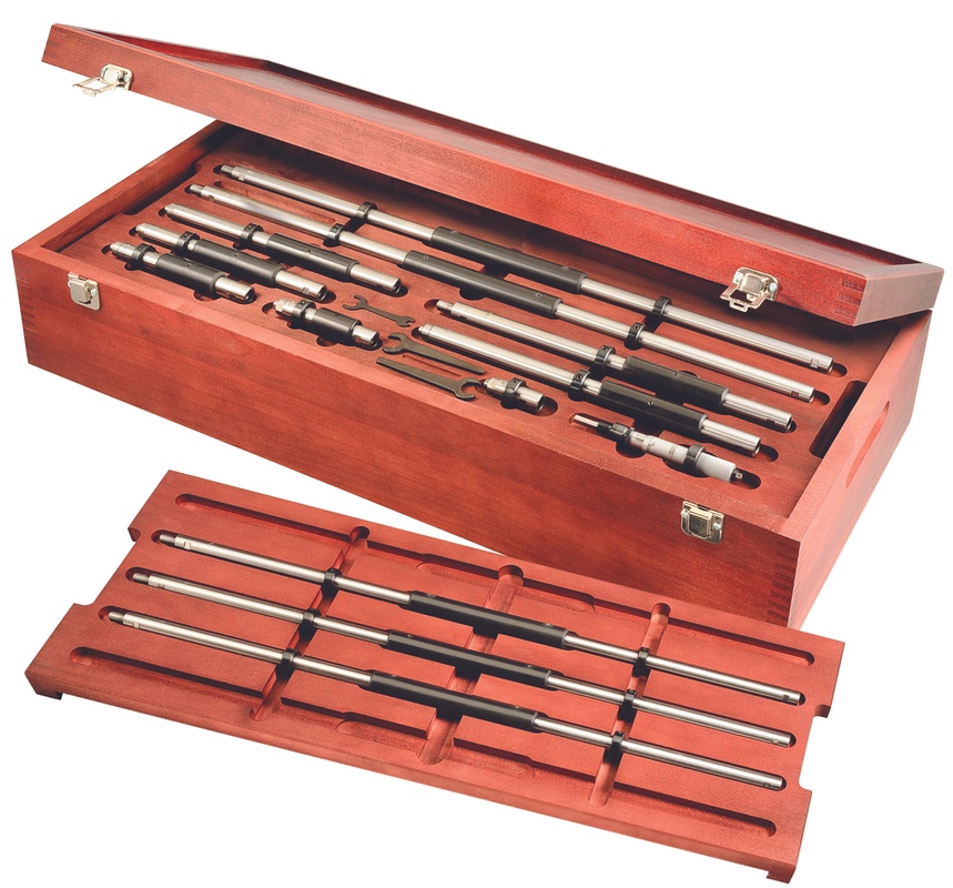 Picture of Starrett 128Bz Inside Micrometer Set With Case, 6-150" Range, .001"