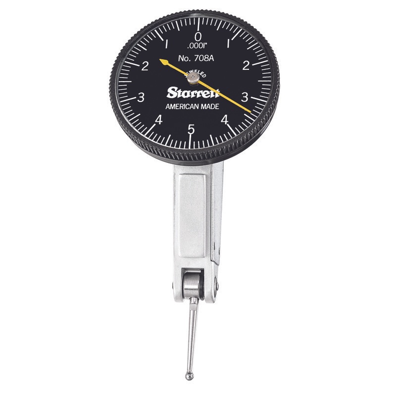 Picture of Starrett B708Az Dial Test Indicator With Dovetail, .010" Range, 0-5-0 Dial Face, .0001" Graduations