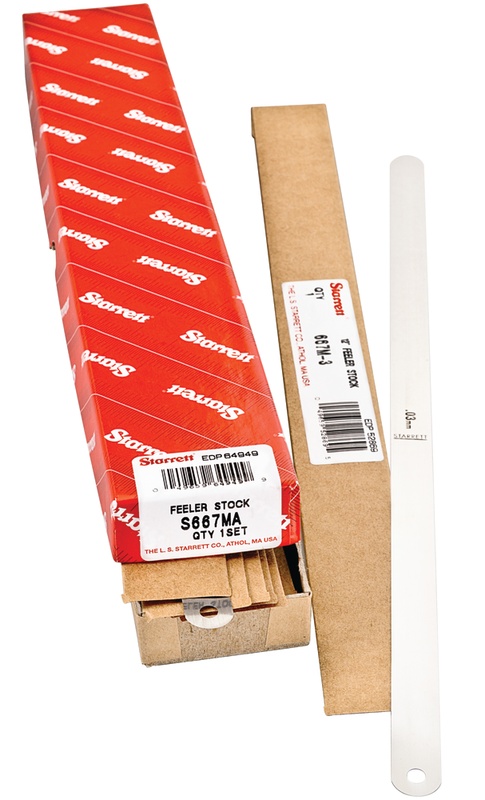 Picture of Starrett S667MA Feeler Stock Assortment, One EACH, 14 DIFFERENT SizeS