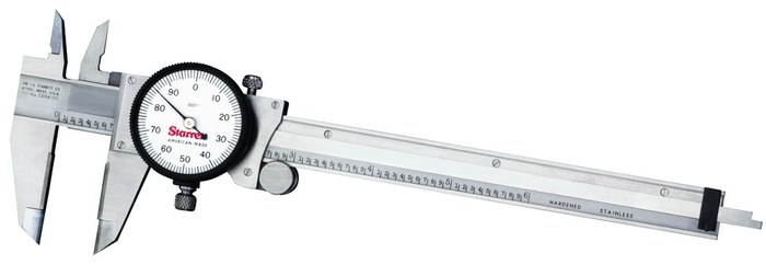 Picture of Starrett 120X-6 Dial Caliper, 0-6", Carbide Outside Jaws