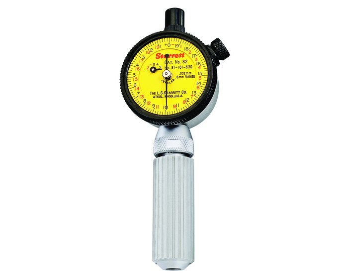 Picture of Starrett 82Mab1 Head Only, 81-161-630J Dial Indicator With Body, 2 Wrenches.