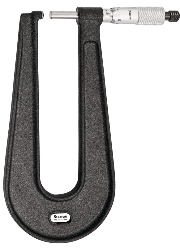 Picture of Starrett 222Maxr-25 Sheet Metal Micrometer, 0-25mm