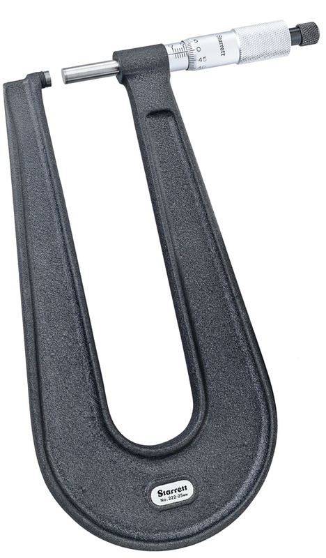 Picture of Starrett 222Mbxr Sheet Metal Micrometer, 0-25mm