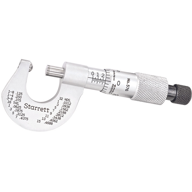 Picture of Starrett 576Xr Micrometer Anvil Outside Micrometer With Rounded Anvil