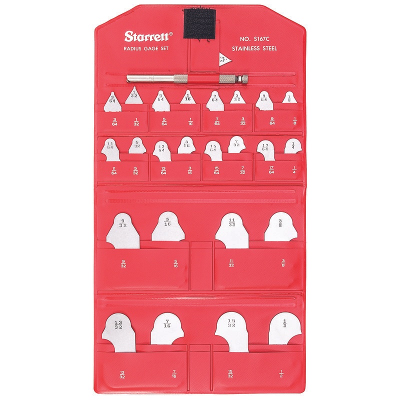 Picture of Starrett S167Chz W/Slc Radius Gage Set With Standard Letter Of Certification, With Holder