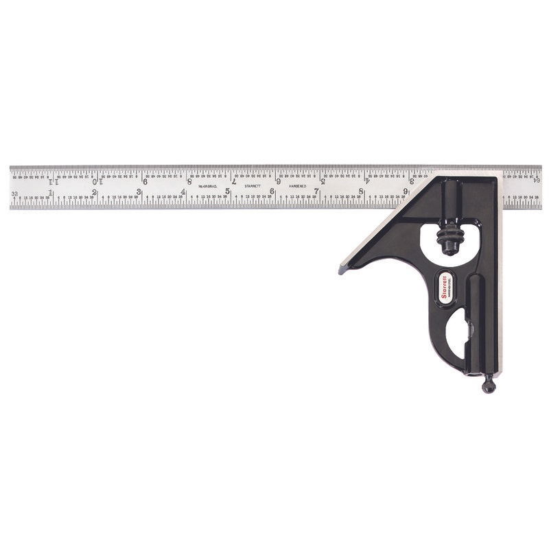 Picture of Starrett C33H-12-4RW/SLC Combination Square, With Standard Letter Of Certification, 12", 4R Grads