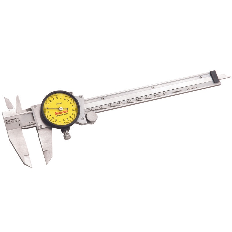 Picture of Starrett 120AM-150 W/SLC Dial Caliper, 0-150mm, With Standard Letter Of Certification, With Plastic Case