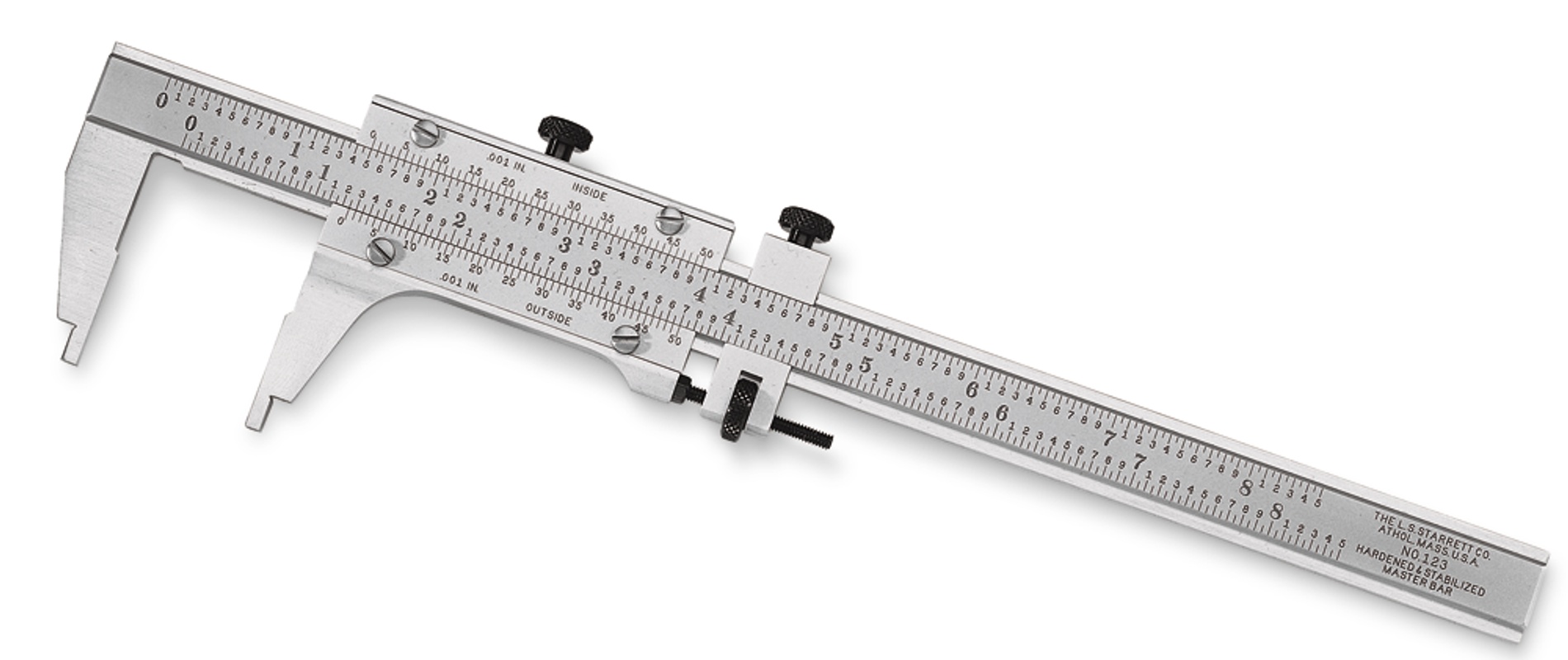 Picture of Starrett 123-6 W/SLC Vernier Caliper 0-6", With Standard Letter Of Certification, .001" GRAD