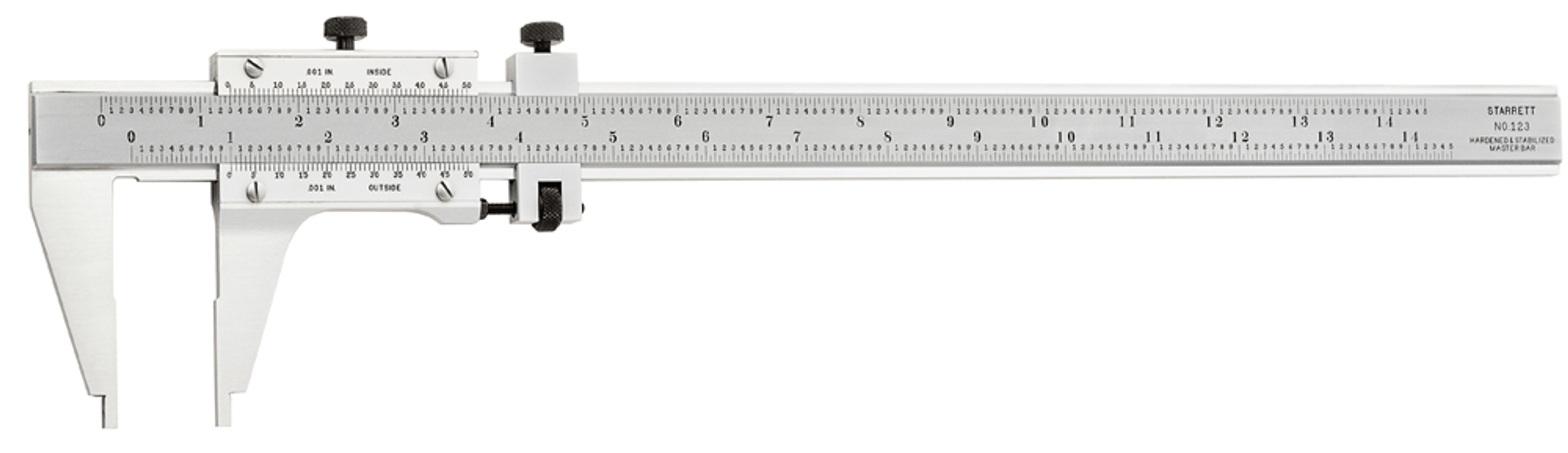 Picture of Starrett 123-12 W/SLC Vernier Caliper 0-12", With Standard Letter Of Certification, .001" GRAD
