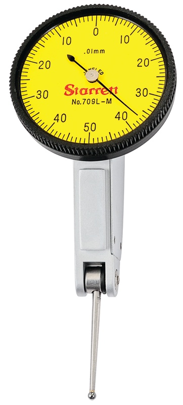 Picture of Starrett 709Malz Dial Test Indicator With Dovetail, 1.0mm Range, 0-50-0 Dial Face, 0.01mm Graduations