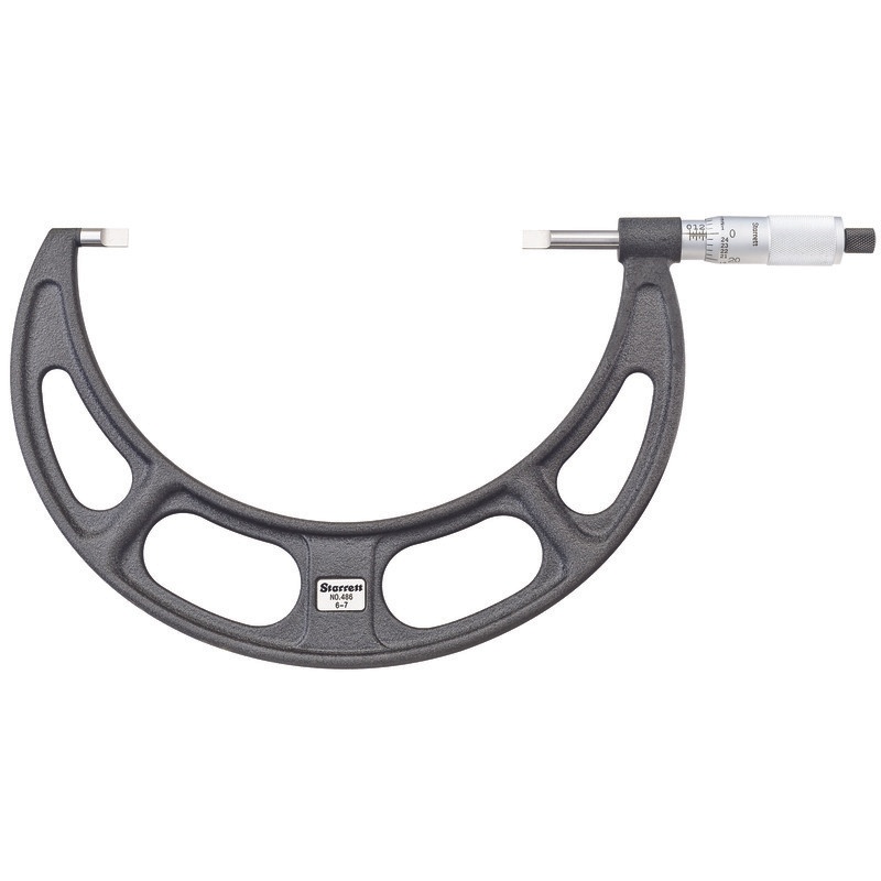Picture of Starrett 486P-7 Blade Type Micrometer, 6-7", .001" Grad