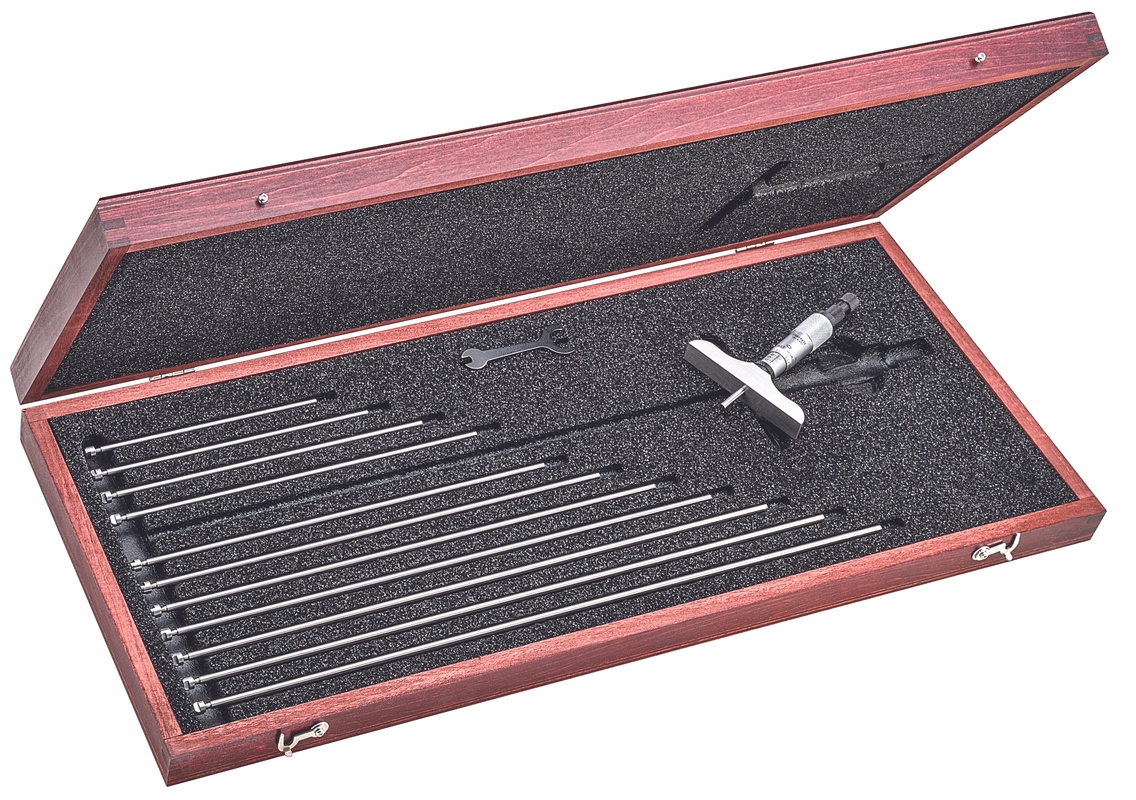 Picture of Starrett 445Az-12Rl Micrometer Depth Gage, 0-12", 3" Base 049659671179