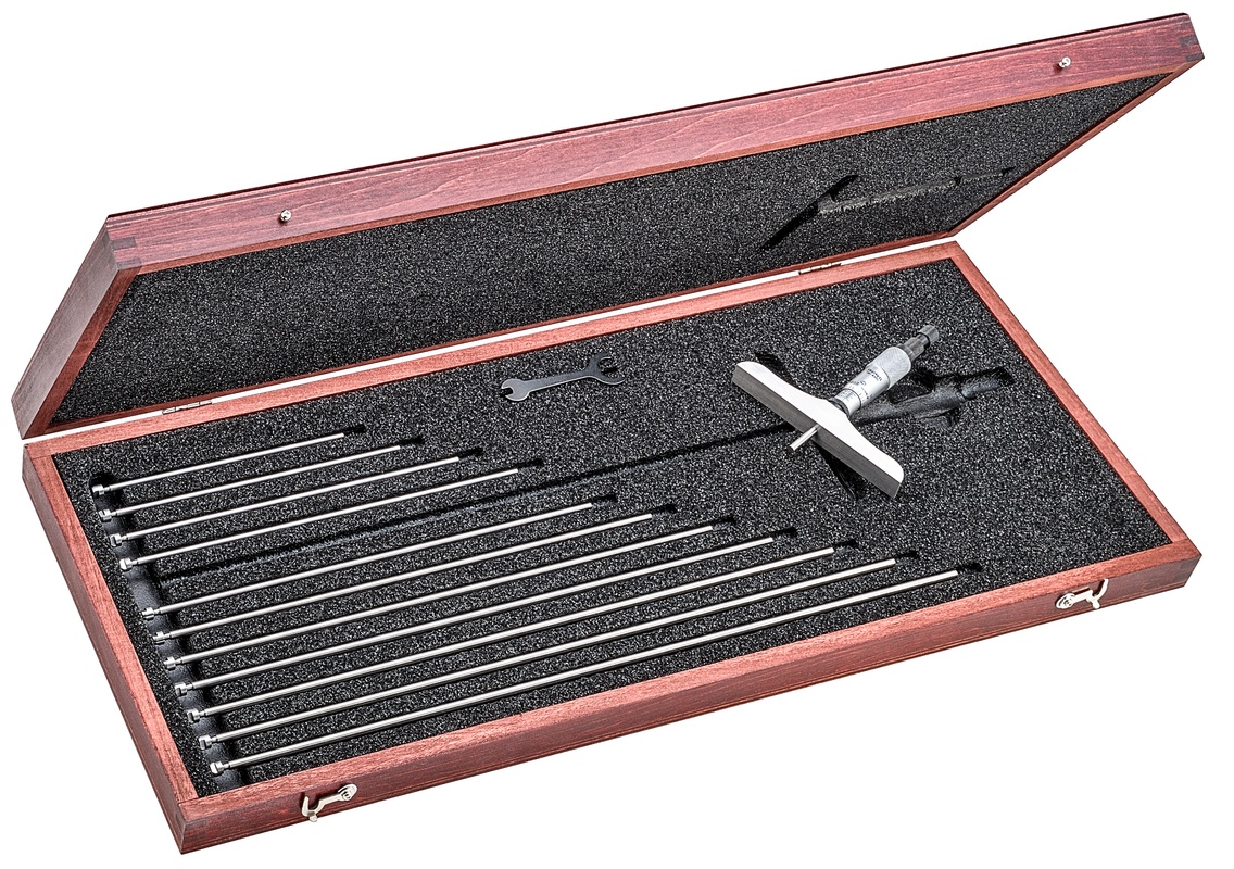 Picture of Starrett 445Bz-12Rl Micrometer Depth Gage 0-12", 4" Base 049659671186