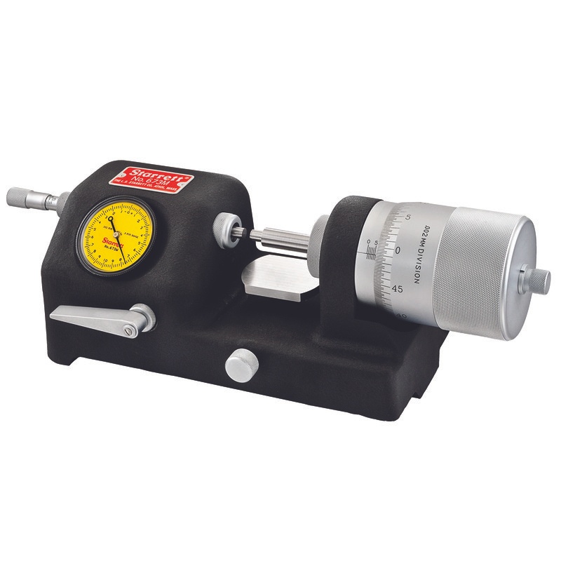 Picture of Direct-Reading Bench Micrometer, Speeder Thimble, Carbide Anvil, 0-50mm Range