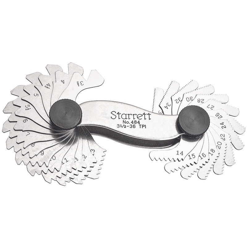 Picture of Starrett 484 Screw Pitch Gage, 3-1/2 -36 Tpi, 28 Leaves