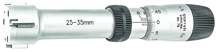 Picture of Starrett 78Mxtz-35 Inside Bore Gage Micrometer, 25-35mm, 0.005mm, 0.004mm