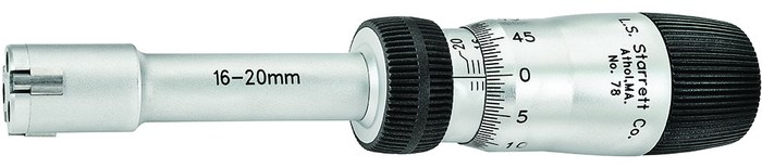Picture of Starrett 78Mxtz-250 Inside Bore Gage Micrometer, 225-250mm, 0.005mm, 0.008mm