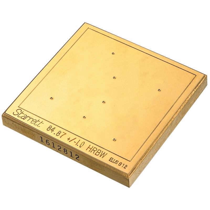 Picture of Starrett PT05060 Rockwell Test Block, RB80 Rockwell B Scale, Serialized, with Certificate