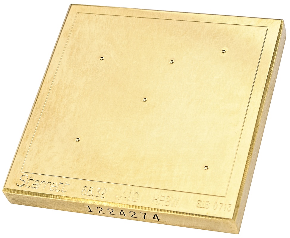 Picture of Starrett PT05062 Rockwell Test Block, RB60 Rockwell B Scale, Serialized, with Certificate