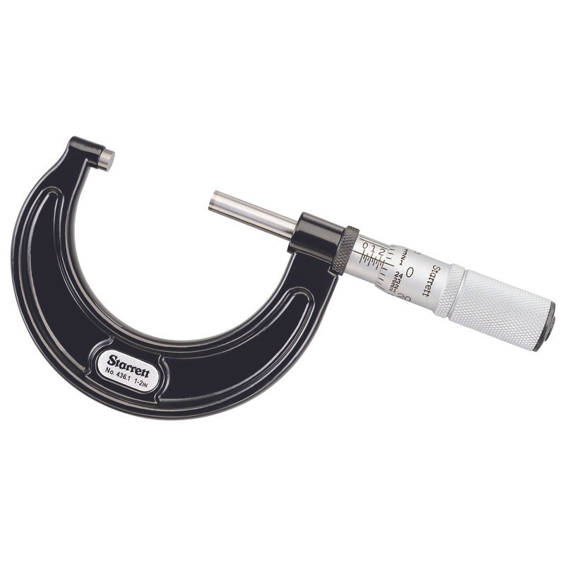 Picture of Starrett T436.1Xfl-2 Outside Micrometer, 1-2", .0001" Grads