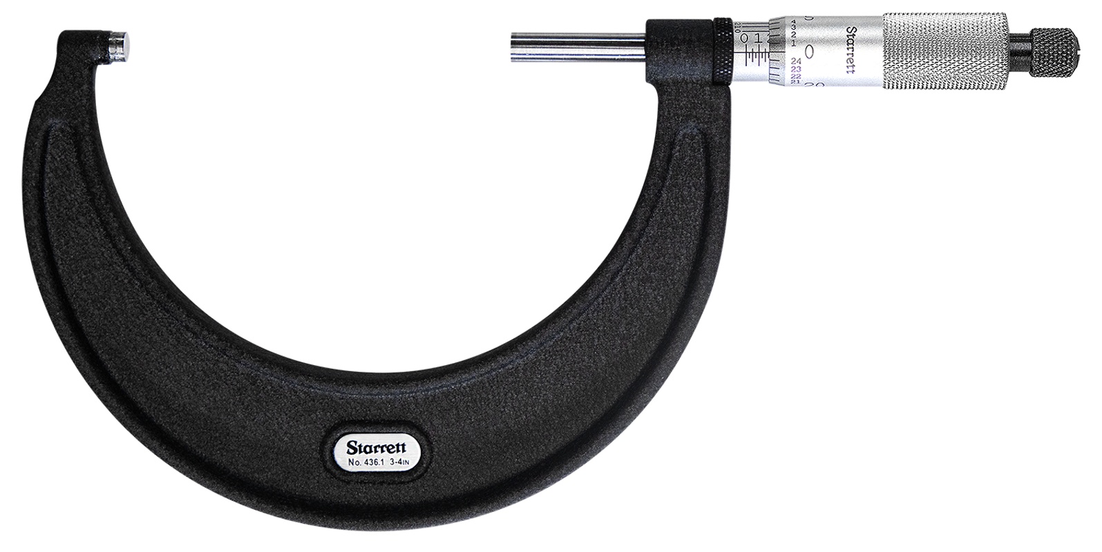 Picture of Starrett T436.1Xrl-4 Outside Micrometer, 3-4", .0001" Grads