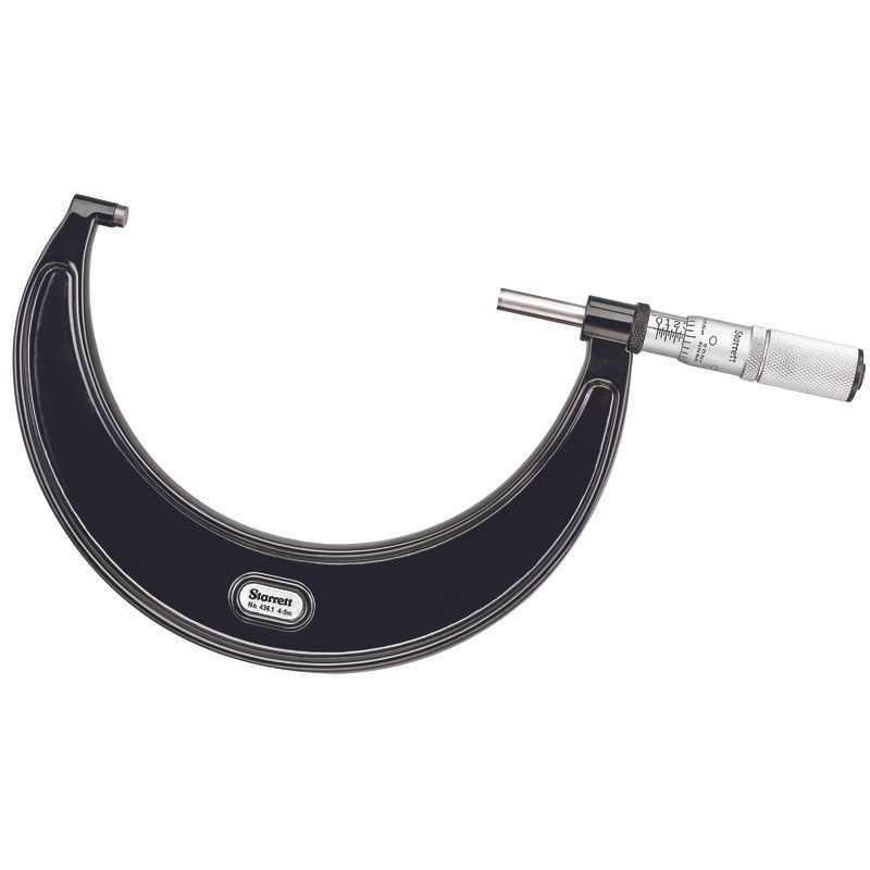 Picture of Starrett T436.1Xfl-5 W/Slc Outside Micrometer With Standard Letter Of Certification, 4-5", .0001" Grads