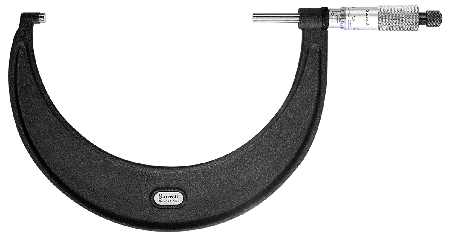 Picture of Starrett T436.1Xrl-6 Outside Micrometer, 5-6", .0001" Grads