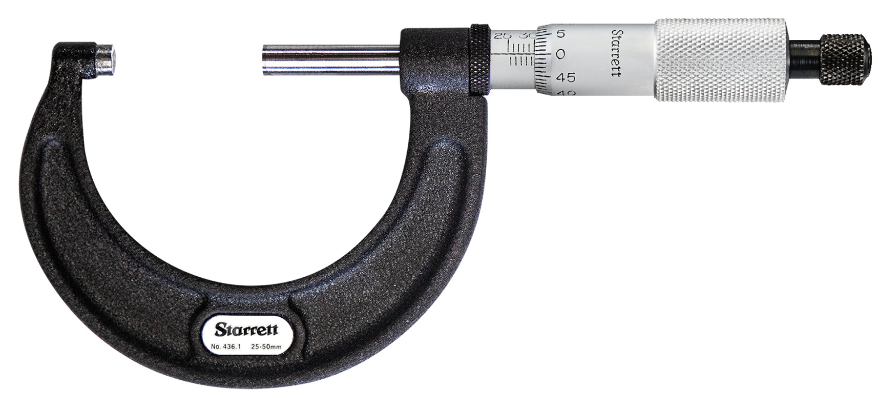 Picture of Starrett 436.1Mxrl-50 Outside Micrometer, 25-50mm, 0.01mm Grads